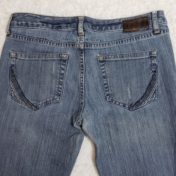 Converse Stanton Classic Boot Cut Jeans Womens 29x31 Lightly Distressed Denim - Picture 7 of 12